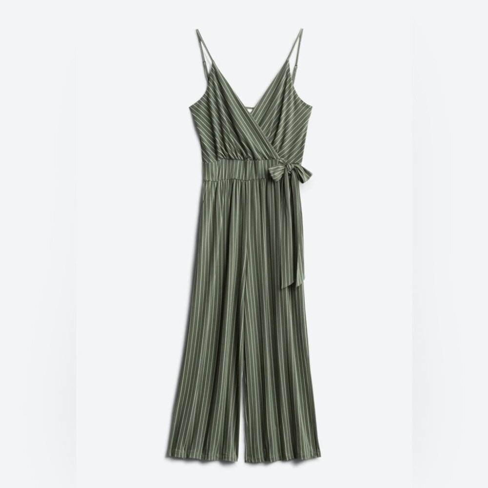 Kaileigh Rica Knit Crop Jumpsuit (Green)